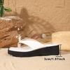 Women's 2025 Thick Sole Cross-Border Flip-Flops: Versatile Square Toe Casual Beach Sandals