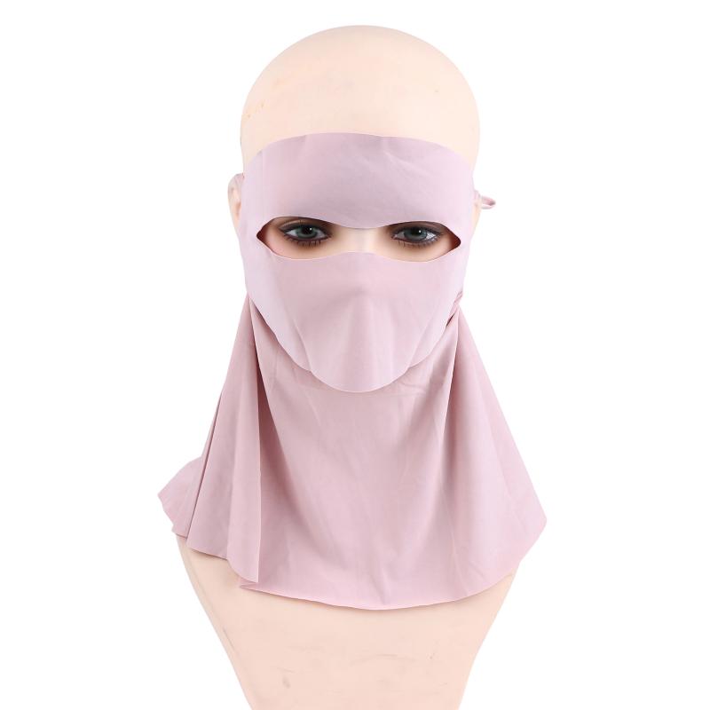 Women Sun Protection Face Mask With Drinking Hole Ice Silk Cooling Uv Block Neck Cover For Cycling Outdoor Summer Accessories