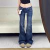 Jeans Donna American Retro Usurati Micro-Svasati - Gamba Larga, Snellenti, Stile Estivo.