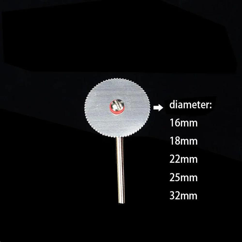 6pcs Stainless Steel Cutting Disc Set with Mandrel for Rotary Tool 16-32mm Metal Slice Blade Suitable for Cutting and Engraving