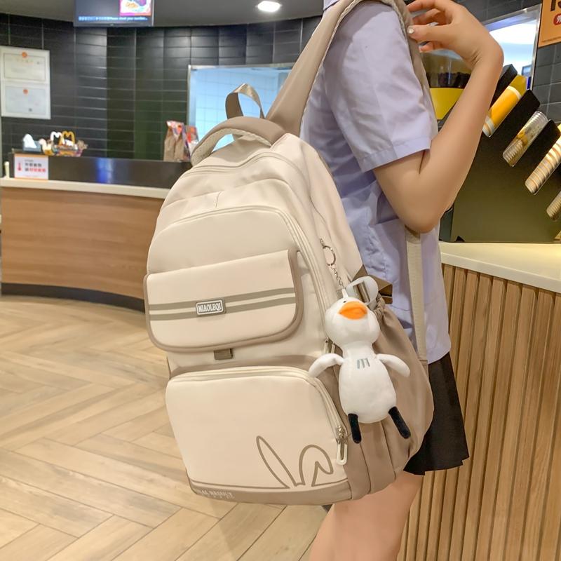 Женский рюкзак большой вместимости нейлоновый водоотталкивающий студенческий цветной — фото 18