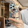 Phone Case: 2D Flat Design Suitable for iPhone 18 17 16 15 14 13 Pro Film Protective Case, Couple Style, Fun Girl and Black Cat, Christmas and Hallowe