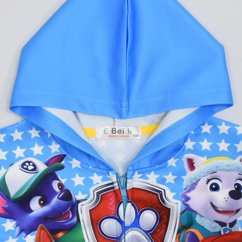 Spring Children's Loose Casual Printed Zipper Hooded Cardigan Jacket