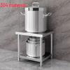 Stainless Steel Storage Rack for Workbench, Soup Pot, Fish Tank, Refrigerator, and Rice/Flour Moisture-Proof Bracket.