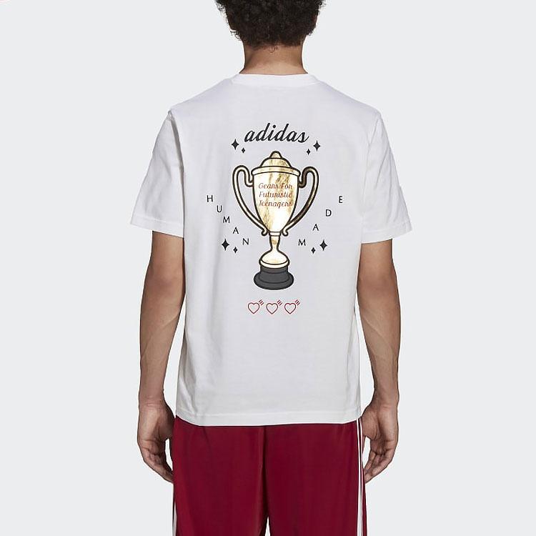 Adidas Originals X Human Made Adidas Originals Trefoil X Human Made Collaboration Casual Sport Round Neck Breathable Short Sleeve T-Shirt GV4338
