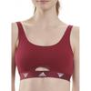 Adidas Letter Print Round Neck Slim Fit Sports Bra Women Sports Bra Burgundy 4A1H77-502