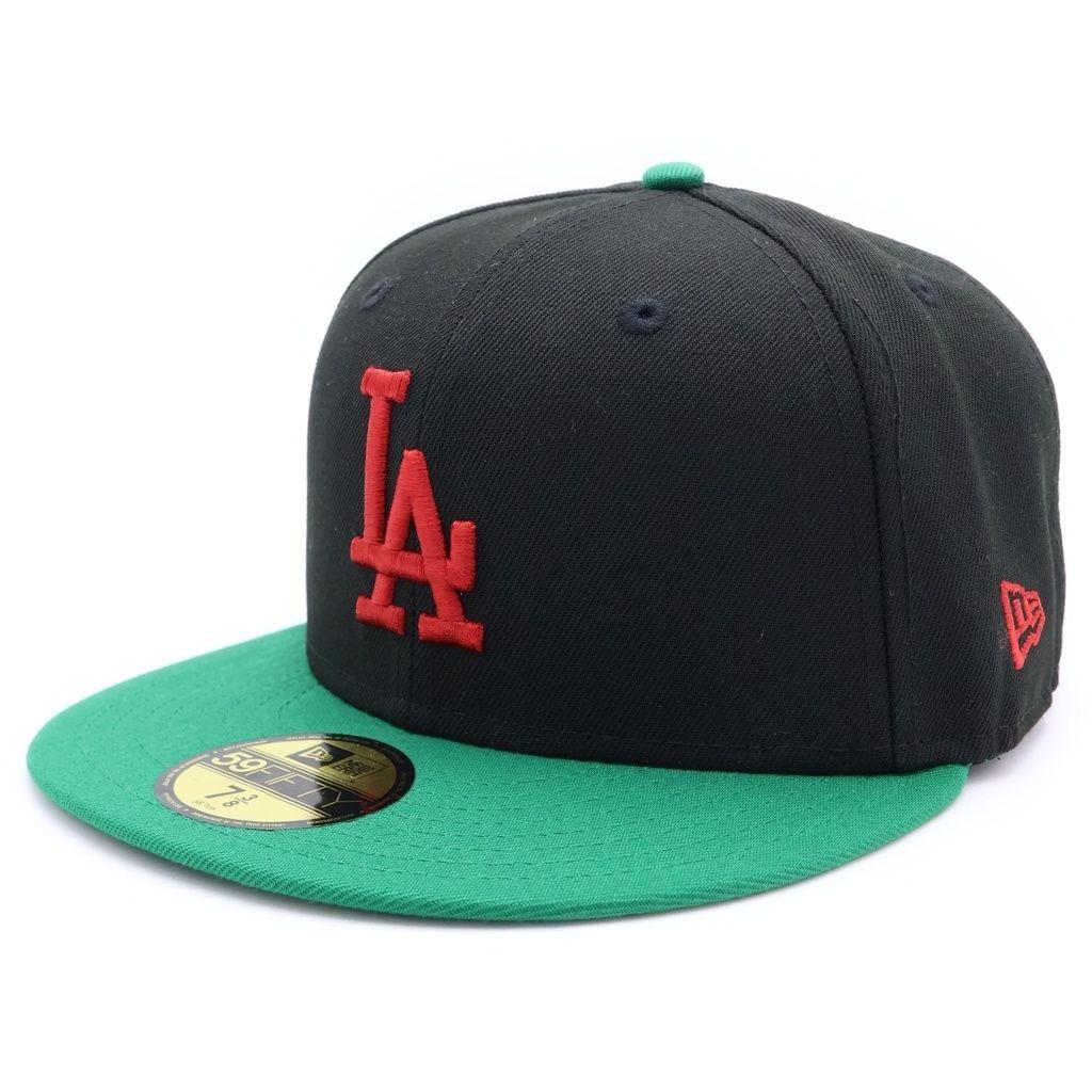 Used UNION New Era Los Angeles Dodgers New Era Los Angeles Dodgers Baseball Cap Hat Black/Green