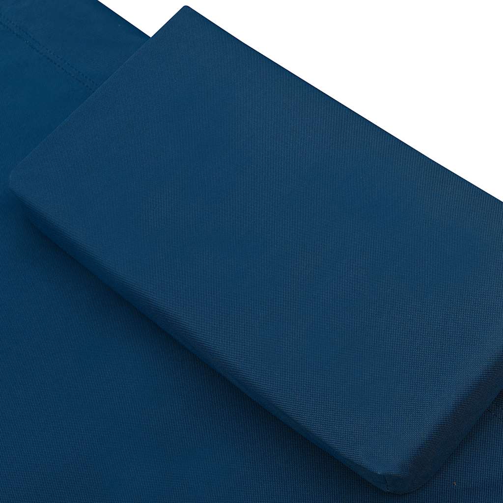 vidaXL Sun Lounger with Sun Canopy and Cushion Blue
