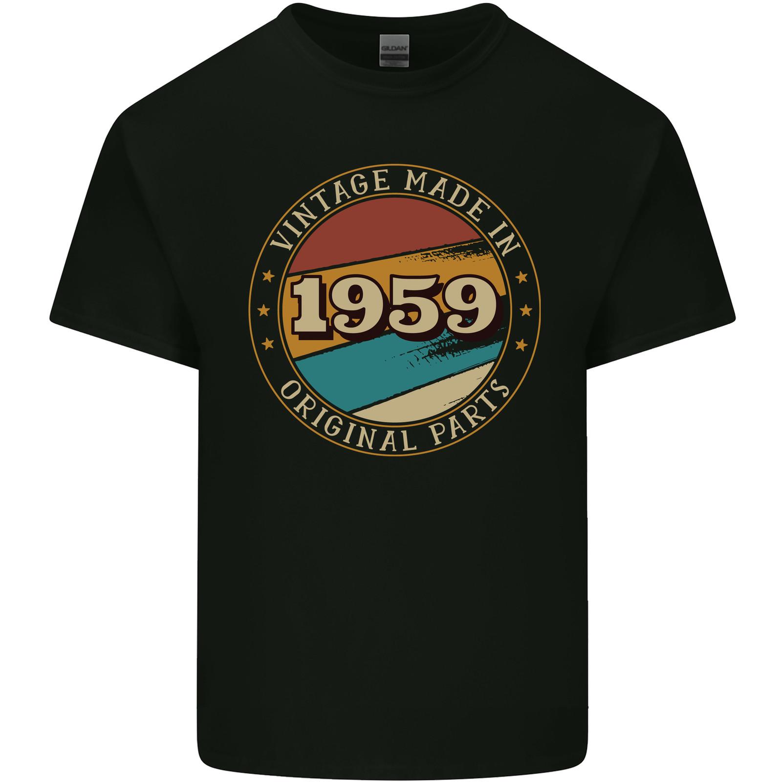 66th Birthday Vintage Made In 1959 Mens Light Cotton T-Shirt Mens Womens Tees Top M