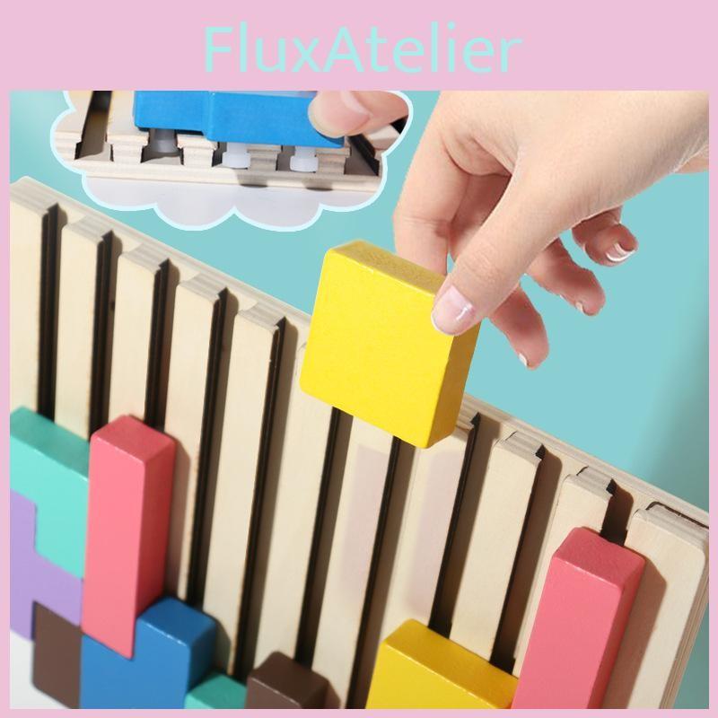 Playset Tetris Wooden Toy For Kids Learning And Development Gift Children For