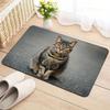 Cartoon furry cute cat animals, game carpet, non-slip washable floor mat