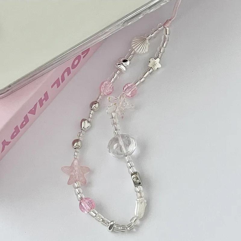 Korean Y2K Phone Lanyard Kawaii Heart Star Buttfly Style Phone Pendant Bear Sweet Cool Girl Phone Chain