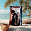 proof beach towel with resident Evil pattern - soft,absorbent,quick-drying,machine washable - perfect for swimming,camping,bathing