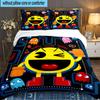 3PCS Game PAC Bedding Set,Including 1pc Duvet Cover And 2pcs Pillowcases Perfect for Bedroom, Dormitory, Large size Fan Christmas gift