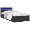 VidaXL Hydraulic Storage Bed Frames with LEDs Upholstered Bed Single Bed Adult Bed Slat Base Bedroom 285540