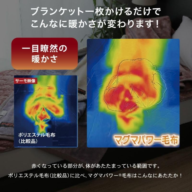 Magma Power Double Warm Lap Blanket Bedding Made with Volcanic Ash from Kagoshima Made In and Sleep Specialist My Pillow Lap Blanket Wine