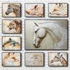 Modern Jungle Wild Paint Splatter Style Animals Posters Fox Tiger Head Horses Prints Canvas Painting Wall Art Picture Room Decor