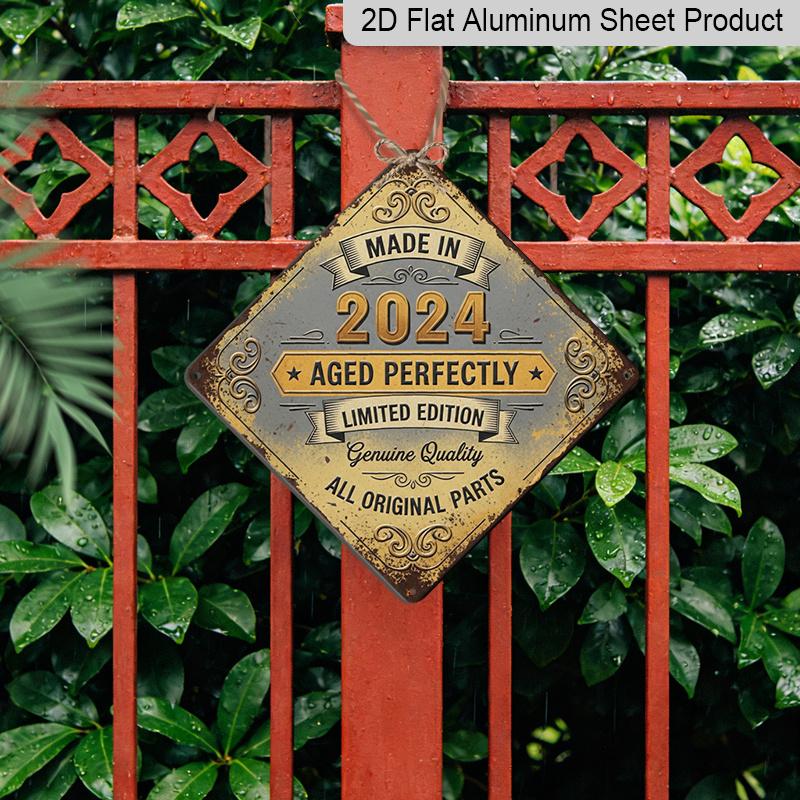 2D Flat 1pc, 2024 Retro Aluminum Sign, Home Decor, Housewarming Gift, Vintage Wall Art, Garage Decor, Wall Decor, Porch Decor, Farmhouse Decor