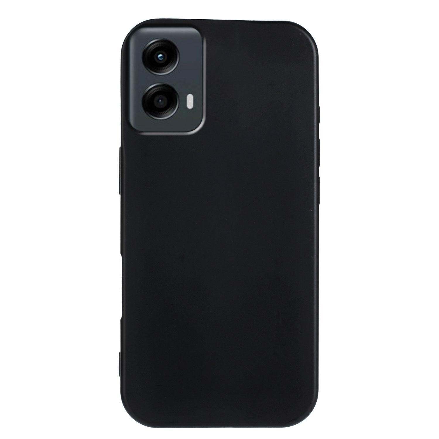 

For Motorola Moto G 5G (2024) TPU Case Soft Matte Anti-fingerprint Phone Back Cover Black
