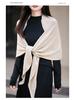 Elegant Knit Scarf Sweater: Women's Korean Style Warm Triangle Shawl for Autumn/Winter