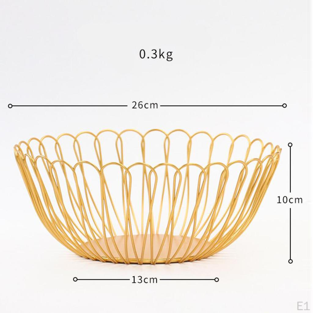 Simple Basket Iron Wire Organizer Vegetable Rack Storage Tray Holder Table