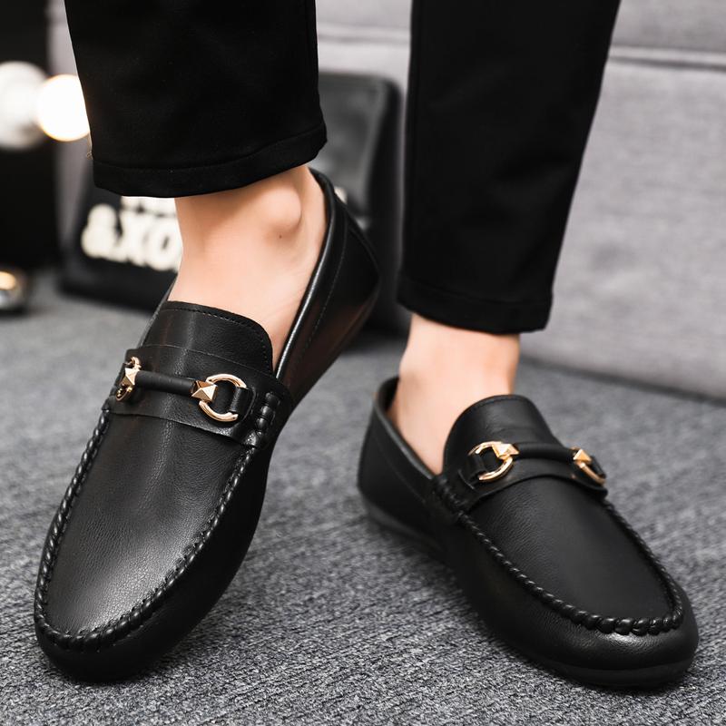 New Men's Formal Shoes, Leather Fashion Men's Business Casual Shoes, Lightweight Loafers, Leather Shoes