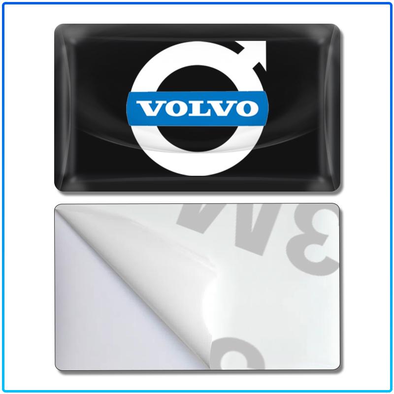 2/10Pcs Carbon Fiber Steering Wheel Car Logo Emblem 3D Stickers For Volvo 240 C70 S40 S50 S60 S70 S80 S90 V40 V50 V60 V90 XC40 XC60 XC90 Vnl Truck