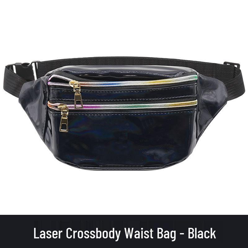 Unisex Outdoor Running Waist Bag with Laser Design – Large Capacity Crossbody Coin and Phone Holder