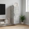 Wall Mounted Cabinet Concrete Grey 33 x 34.5 x 90 cm Particleboard