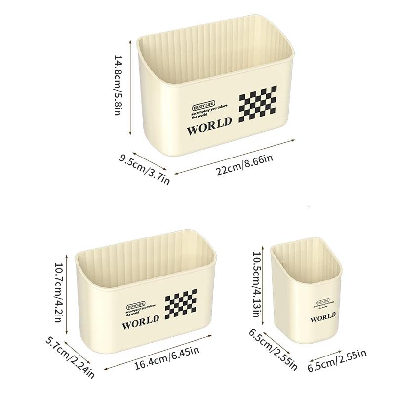 1 Stück Magnetischer Kühlschrank Seitenwand Hängeaufbewahrungsbox, Geeignet für Küchenordnung und Gewürzaufbewahrung, Cremefarben Tee