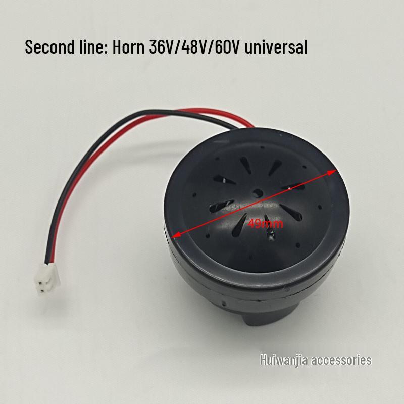 Electric 48V/60V Waterproof High-Pitched Horn for Cars & Bicycles with Instrument Light