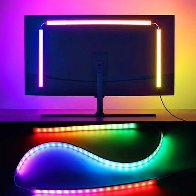 Ambient PC Screen Backlight LED Strip Lights For Computer Monitor USB RGBIC Tape Color Sync Atmosphere Decor Kit For Gaming Room