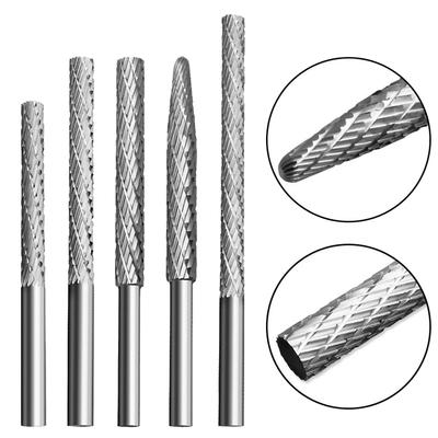 1pc Rotary File 6mm Shank High Speed Steel Grinding Head Metallic Jade Woodworking Electric Milling Cutter Carving Rotary File