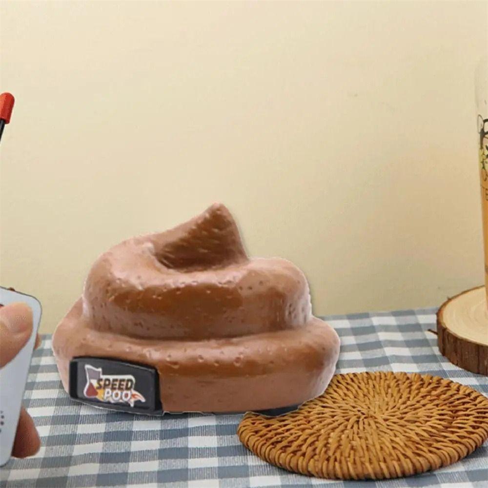 Fart Sound Poop Trick Toy 360 Rotating Poop Joke Toys Kids Toy Remote Control Poop Entertainment