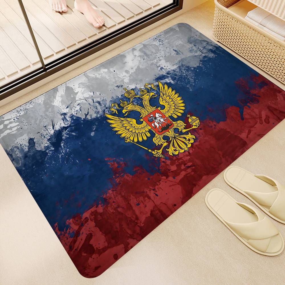 

National Symbol Russia Flag Entrance Door Mat Washable Non-Slip Living Room Sofa Chairs Area Mat Kitchen Welcome Doormat 40x60cm