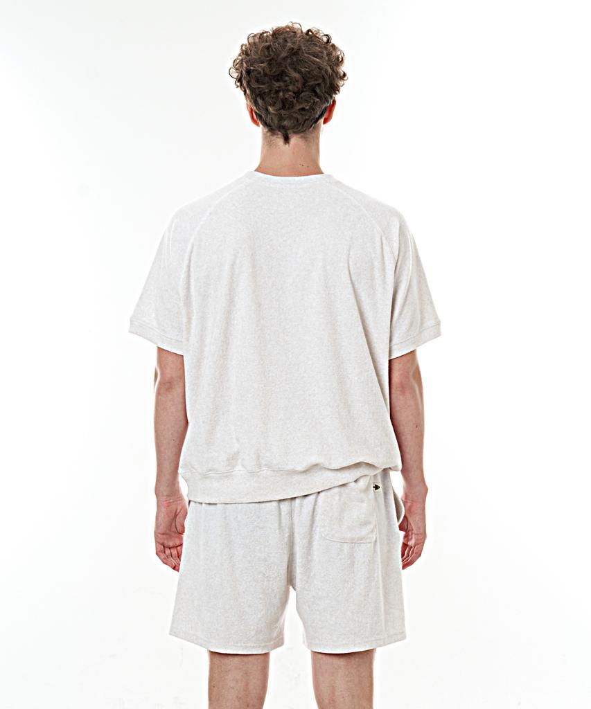 Beikeusyeocheu Terry Crew Neck Short Sleeve Oatmeal
