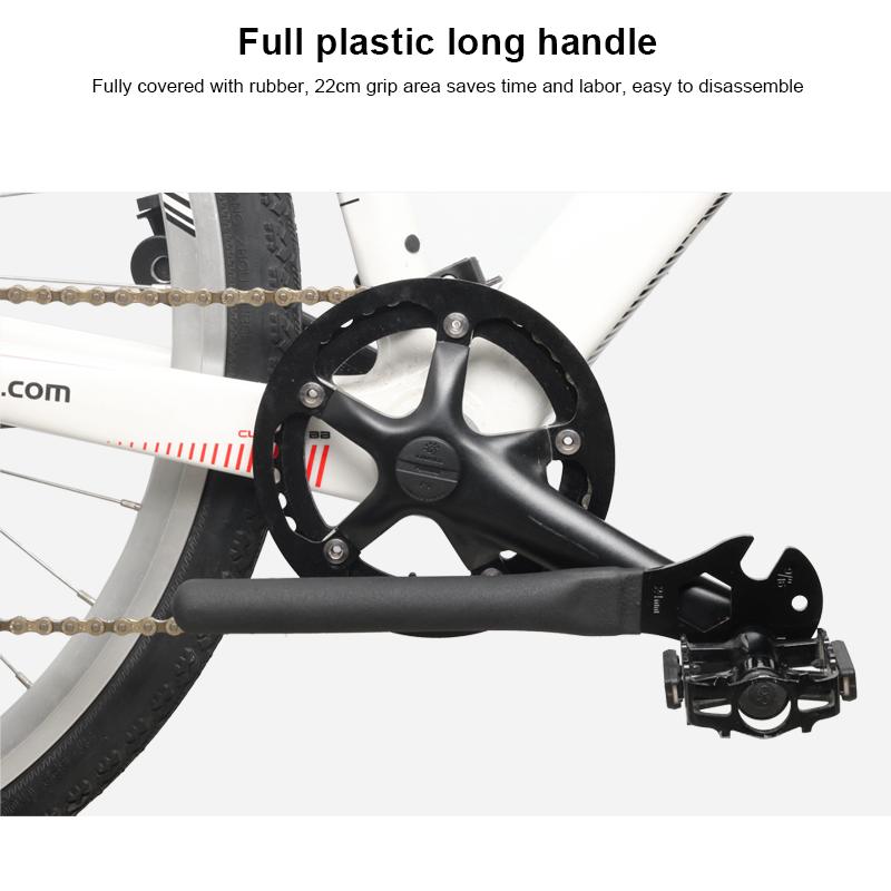 Bicycle Pedal Wrench Tool 9"16 15/24mm Sturdy Durable Stainless Steel MTB Road Bike Pedal Spanner Install Remover Repair Tool