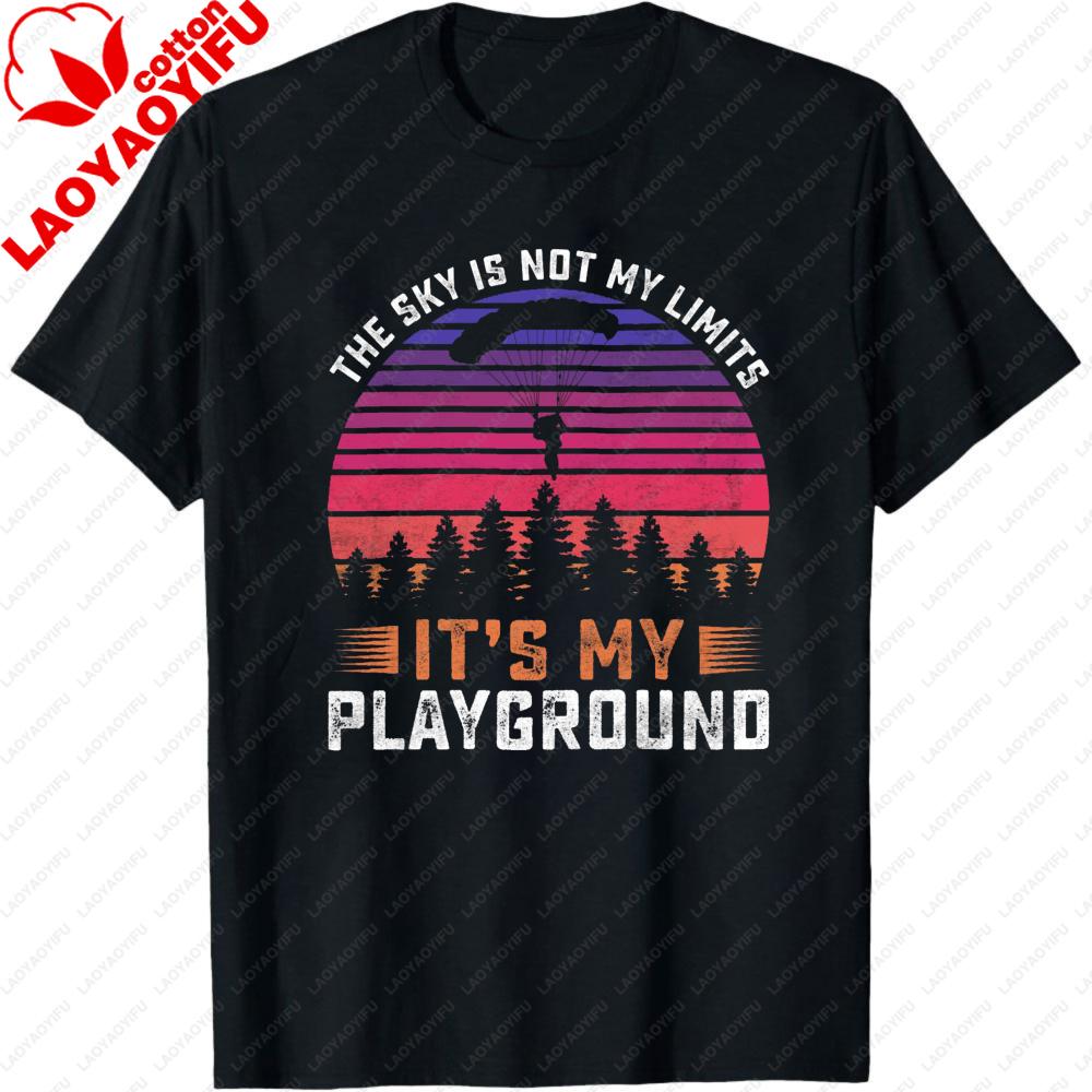 The Sky Is Not My Limits Its My Playground Graphic T Shirt Unisex Summer Cotton Short Sleeve Sky Player Meme Casual Daily Outfit