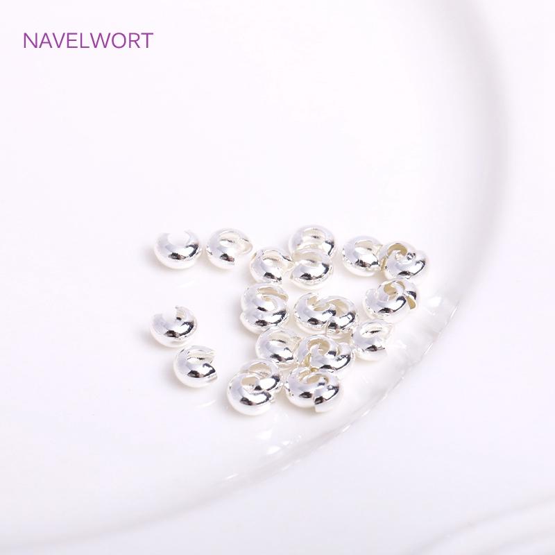 Crimp Beads Covers Multi Size 14K/18K Gold Plated Crimp End Beads Supplies For Jewelry Making DIY Accessories