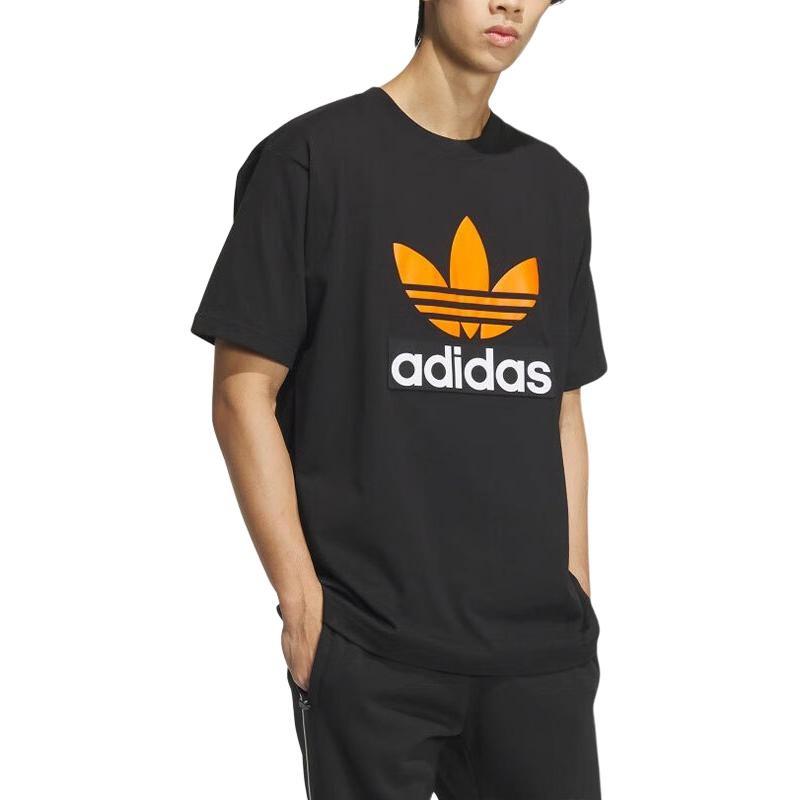 adidas Sportswear T-Shirt Asia Sizing Black Orange White Men s JF0660 M
