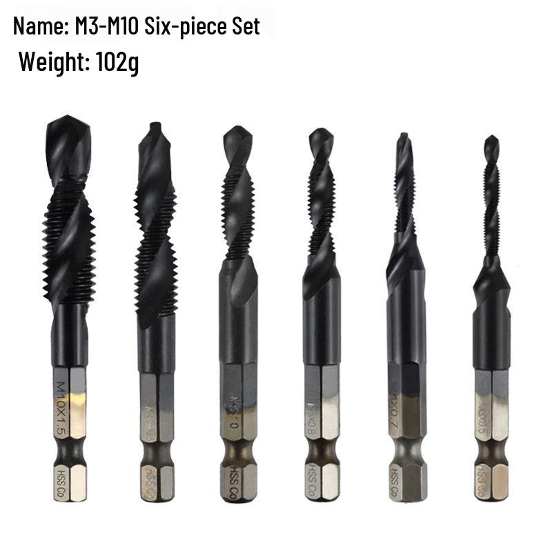 Hex Shank High-Speed Steel Spiral Drill & Tap with Cobalt and AlN Coating