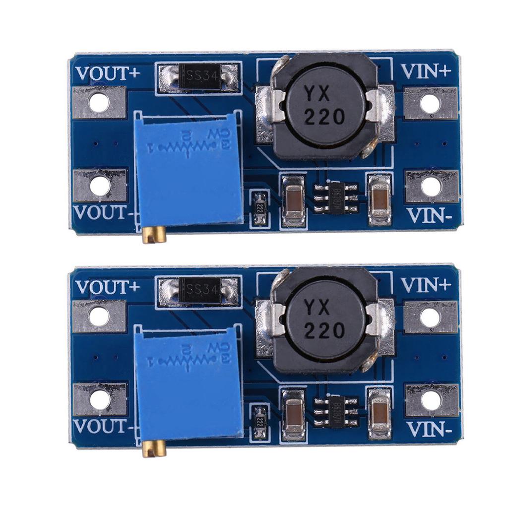 2PCS DC To DC Voltage Step Up Module Adjustable Boost Converter Power Supply Module 2A