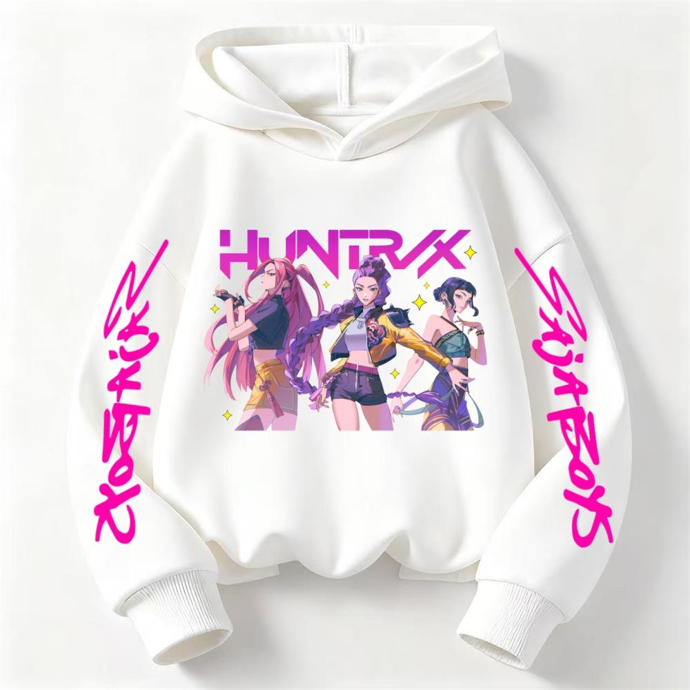 Korean KPop Devil Hunter Children's Hoodie Girls' Clothing Fashion Sweet Wind Boys' Clothing Autumn and Winter Warm Childre