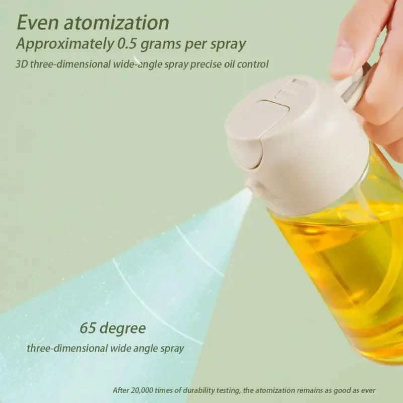 Pulverizator de ulei spray, sticlă de ulei Cruet, uleiuri de bucătărie, dozator de spray, accesorii de condimente, nebulizare, umplere cu ceață, gătit, utilizare dublă