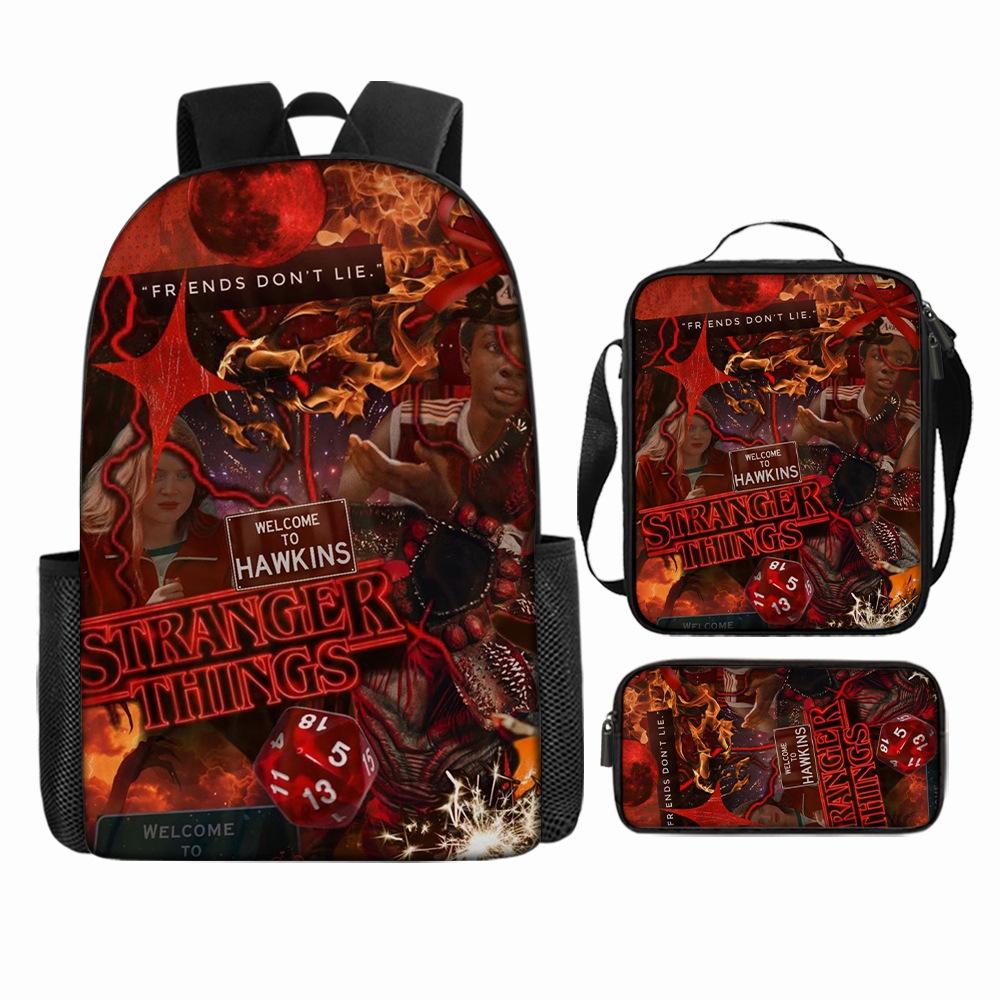 Stranger Things5 Rucsac pentru copii+geantă de umăr+etui pentru creioane KTB