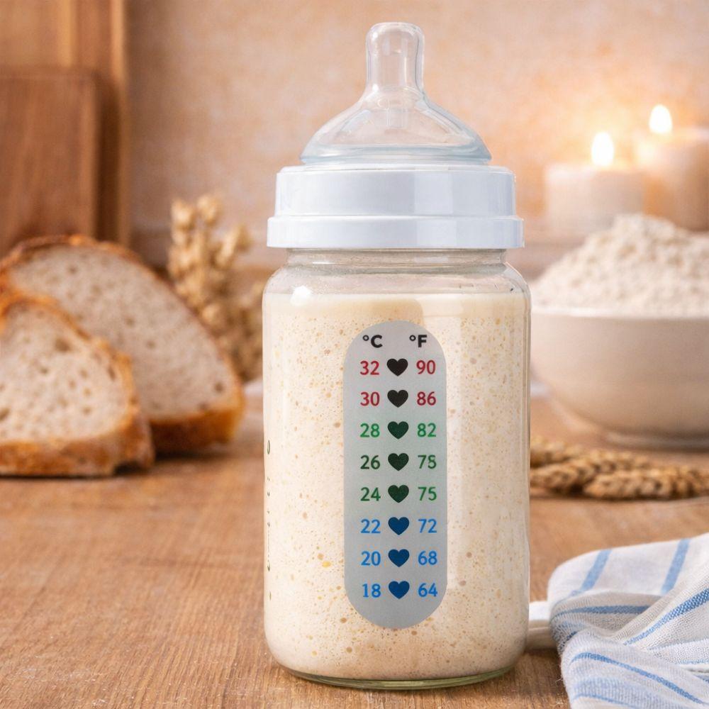Instant-Read Fermentation Jar Thermometer Patch Heart Change Color Thermometer  Coffee Cup