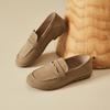 Autumn Le Fu Shoes Women's British Bean Shoes Soft Soled Comfortable Flat Bottom Deep Mouth Single Shoes Versatile Commuter