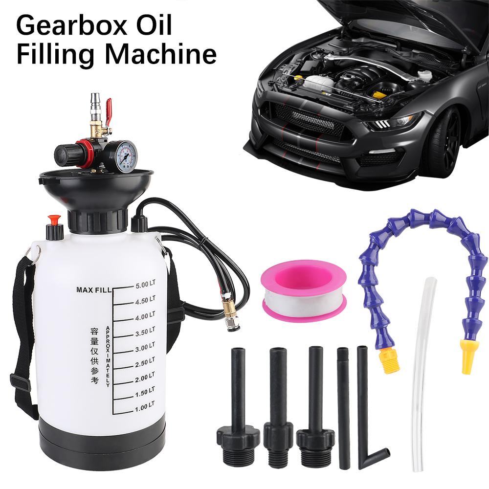 5L Kapacita Olejnička Ruční Nástroj Stroj Ruční Převodovka Plnicí Stroj Auto Převodovka 1000PSI Výstupní Tlak Olejnička Rychlé Doplňování