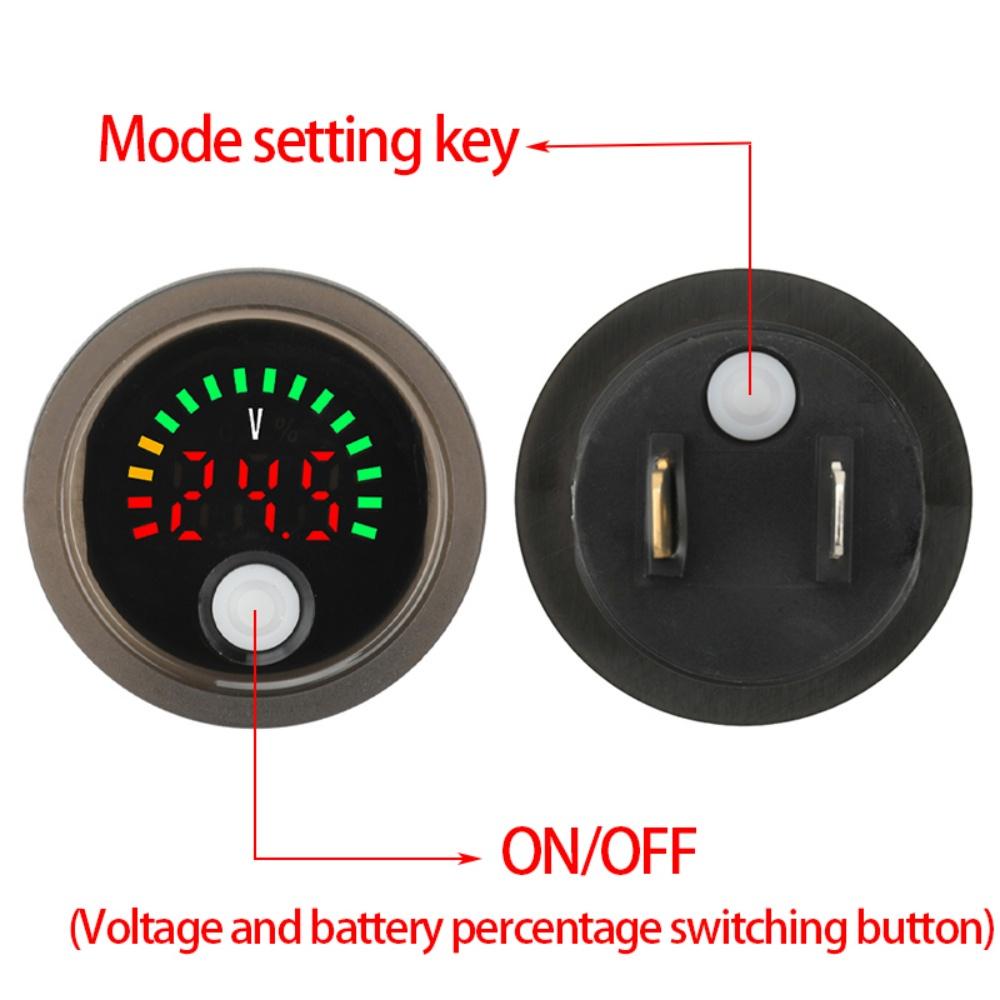 DC DC7-100V Mini LED Digital Voltmeter Waterproof Circular  Display Voltage Power Indicator Detector Tester Monitor
