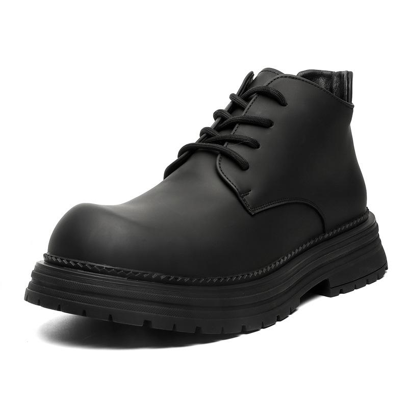 2024 new men's Martin boots wear-resistant soft sole lightweight men's tooling boots heightening autumn and winter boots 23008-J